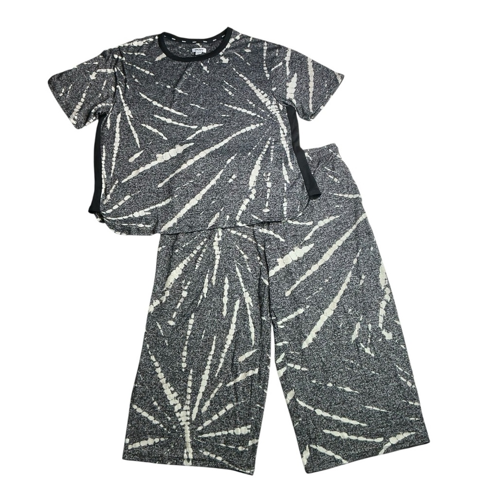 DKNY 2-Piece Capri Soft Tie Dye Women's Pajama Set Sleepwear Loungewear Size XL